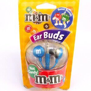 2008 Maxell M&M Ear Buds Earbuds NOS Blue